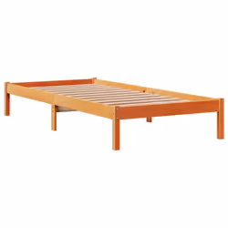 vidaXL Bed Frame with Headboard Bed Solid Wood Pine - brown, 75 x 190 cm - Additional view 6