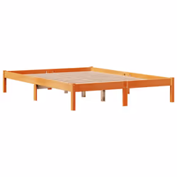 vidaXL Bed Frame with Headboard Bed Solid Wood Pine - brown, 120 x 200 cm - Additional view 7