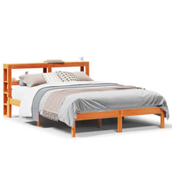 vidaXL Bed Frame with Headboard Bed Solid Wood Pine - brown, 160 x 200 cm