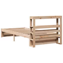 vidaXL Bed Frame with Headboard Bed 75x190 cm Small Single Solid Wood Pine - Additional view 7