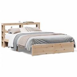 vidaXL Bed Frame with Headboard Bed Base Bedstead 160x200 cm Solid Wood Pine