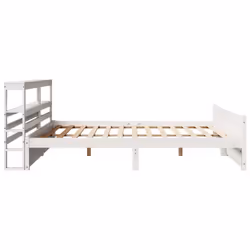 vidaXL Bed Frame with Headboard White 180x200 cm Super King Solid Wood Pine - Additional view 6