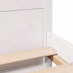 vidaXL Bed Frame with Headboard White 180x200 cm Super King Solid Wood Pine - Additional view 9