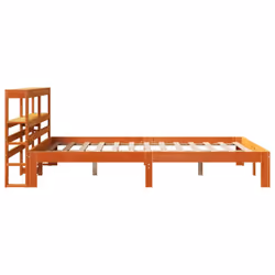vidaXL Bed Frame with Headboard Wax Solid Wood Pine - wax brown, 120 x 190 cm - Additional view 6