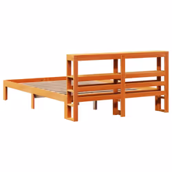vidaXL Bed Frame with Headboard Wax Solid Wood Pine - wax brown, 120 x 190 cm - Additional view 7