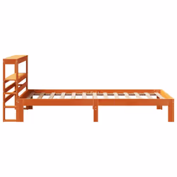vidaXL Bed Frame with Headboard Wax Solid Wood Pine - wax brown, 100 x 200 cm - Additional view 6