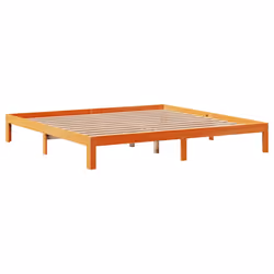 vidaXL Bed Frame with Headboard Wax Solid Wood Pine - wax brown, 180 x 200 cm - Additional view 4