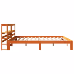 vidaXL Bed Frame with Headboard Wax Solid Wood Pine - wax brown, 180 x 200 cm - Additional view 6