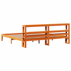 vidaXL Bed Frame with Headboard Wax Solid Wood Pine - wax brown, 180 x 200 cm - Additional view 7