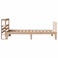 vidaXL Bed Frame with Headboard Bed Base Bedstead 90x200 cm Solid Wood Pine - Additional view 6