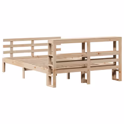 vidaXL Bed Frame with Headboard Bed Base Bedstead 160x200 cm Solid Wood Pine - Additional view 7