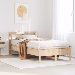 vidaXL Bed Frame with Headboard Bed Base Bedstead 120x200 cm Solid Wood Pine
