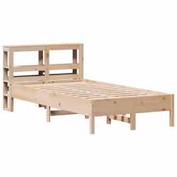 vidaXL Bed Frame with Headboard Bed 75x190 cm Small Single Solid Wood Pine