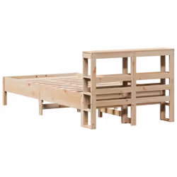 vidaXL Bed Frame with Headboard Bed 75x190 cm Small Single Solid Wood Pine - Additional view 5