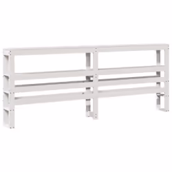 vidaXL Bed Frame with Headboard White 180x200 cm Super King Solid Wood Pine - Additional view 5