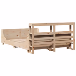 vidaXL Bed Frame with Headboard Bed Base Bedstead 120x200 cm Solid Wood Pine - Additional view 7