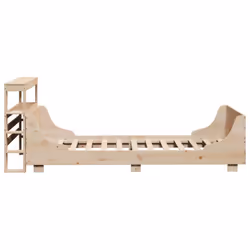vidaXL Bed Frame with Headboard Bed Base Bedstead 90x200 cm Solid Wood Pine - Additional view 6