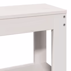vidaXL Bed Frame with Headboard Bed Base White 200x200 cm Solid Wood Pine - Additional view 10
