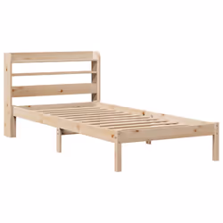 vidaXL Bed Frame with Headboard Bed 75x190 cm Small Single Solid Wood Pine - Additional view 2