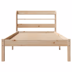 vidaXL Bed Frame with Headboard Bed 75x190 cm Small Single Solid Wood Pine - Additional view 3