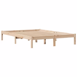 vidaXL Bed Frame with Headboard Bed Base Bedstead 120x200 cm Solid Wood Pine - Additional view 6