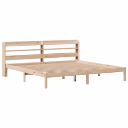 vidaXL Bed Frame with Headboard Bed 180x200 cm Super King Solid Wood Pine - Additional view 2