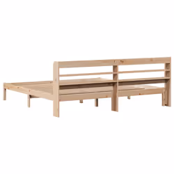 vidaXL Bed Frame with Headboard Bed Base Bedstead 200x200 cm Solid Wood Pine - Additional view 5