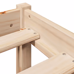vidaXL Bed Frame with Headboard Bed Base Bedstead 200x200 cm Solid Wood Pine - Additional view 8