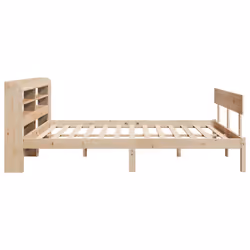 vidaXL Bed Frame with Headboard Bed Base Bedstead 120x200 cm Solid Wood Pine - Additional view 4