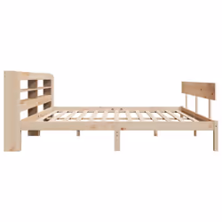 vidaXL Bed Frame with Headboard Bed 180x200 cm Super King Solid Wood Pine - Additional view 4