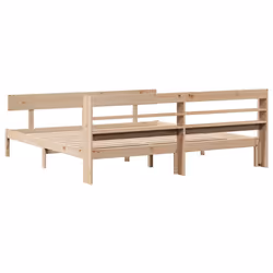 vidaXL Bed Frame with Headboard Bed 180x200 cm Super King Solid Wood Pine - Additional view 5