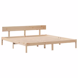 vidaXL Bed Frame with Headboard Bed 180x200 cm Super King Solid Wood Pine - Additional view 6