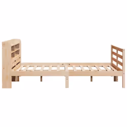 vidaXL Bed Frame with Headboard Bed Base 135x190 cm Double Solid Wood Pine - Additional view 6