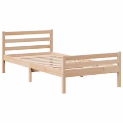 vidaXL Bed Frame with Headboard Bed Base Bedstead 100x200 cm Solid Wood Pine - Additional view 4