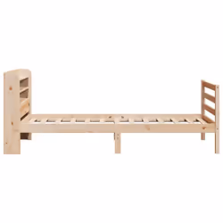 vidaXL Bed Frame with Headboard Bed Base Bedstead 100x200 cm Solid Wood Pine - Additional view 6