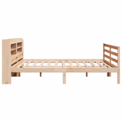 vidaXL Bed Frame with Headboard Bed Base Bedstead 200x200 cm Solid Wood Pine - Additional view 6