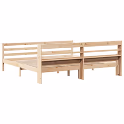 vidaXL Bed Frame with Headboard Bed Base Bedstead 200x200 cm Solid Wood Pine - Additional view 7