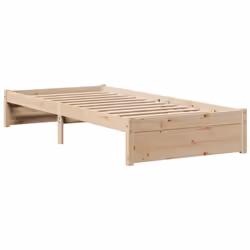 vidaXL Bed Frame with Headboard Bed 75x190 cm Small Single Solid Wood Pine - Additional view 4