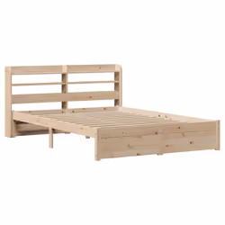 vidaXL Bed Frame with Headboard Bed Base Bedstead 120x200 cm Solid Wood Pine