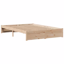 vidaXL Bed Frame with Headboard Bed Base Bedstead 160x200 cm Solid Wood Pine - Additional view 4