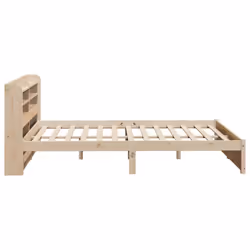 vidaXL Bed Frame with Headboard Bed Base Bedstead 160x200 cm Solid Wood Pine - Additional view 6
