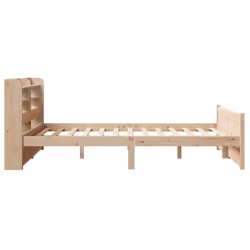 vidaXL Bed Frame with Headboard Bed Base 135x190 cm Double Solid Wood Pine - Additional view 6
