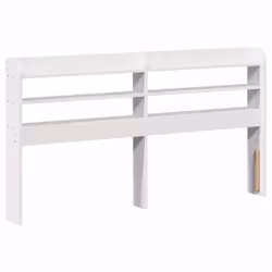 vidaXL Bed Frame with Headboard Bed Base White 160x200 cm Solid Wood Pine - Additional view 4