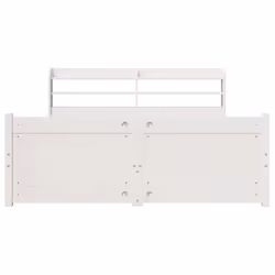 vidaXL Bed Frame with Headboard Bed Base White 160x200 cm Solid Wood Pine - Additional view 5