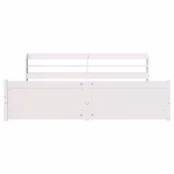 vidaXL Bed Frame with Headboard White 180x200 cm Super King Solid Wood Pine - Additional view 5