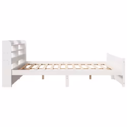 vidaXL Bed Frame with Headboard White 180x200 cm Super King Solid Wood Pine - Additional view 6