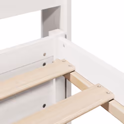 vidaXL Bed Frame with Headboard White 180x200 cm Super King Solid Wood Pine - Additional view 9