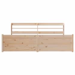 vidaXL Bed Frame with Headboard Bed Base Bedstead 200x200 cm Solid Wood Pine - Additional view 5