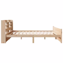 vidaXL Bed Frame with Headboard Bed Base Bedstead 200x200 cm Solid Wood Pine - Additional view 6