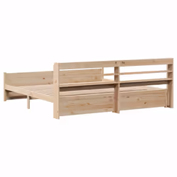 vidaXL Bed Frame with Headboard Bed Base Bedstead 200x200 cm Solid Wood Pine - Additional view 7